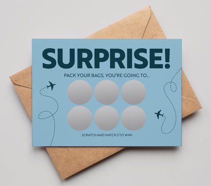 Personalised Pack Your Bags Scratch Card