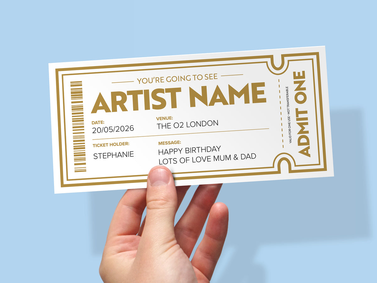 Personalised You're Going to See Concert Ticket