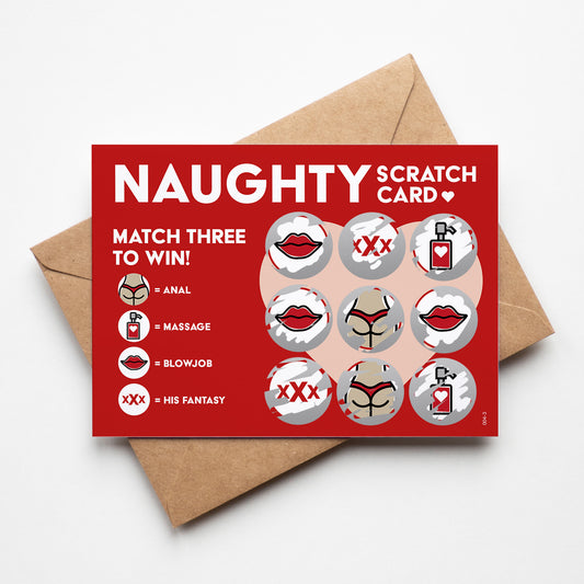 Naughty Adult Scratch Card for Boyfriend