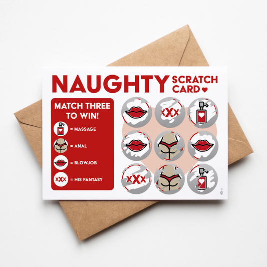 Naughty Adult Scratch Card for Him