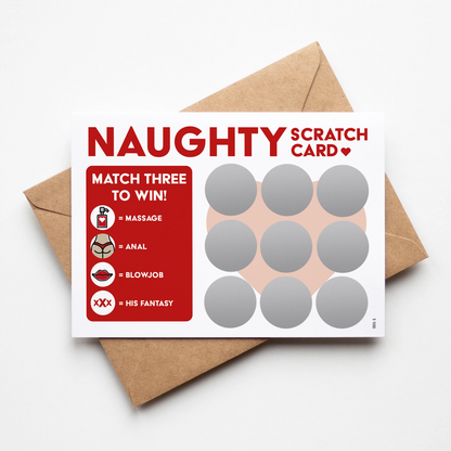 Naughty Adult Scratch Card for Him