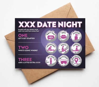 XXX Date Night Adult Scratch Card