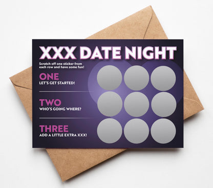 XXX Date Night Adult Scratch Card
