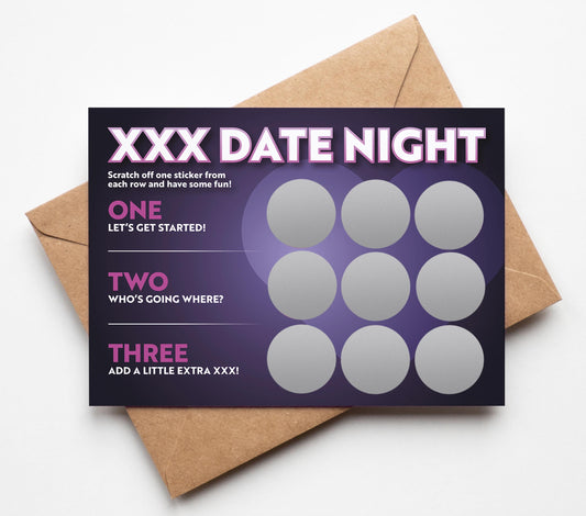 XXX Date Night Adult Scratch Card