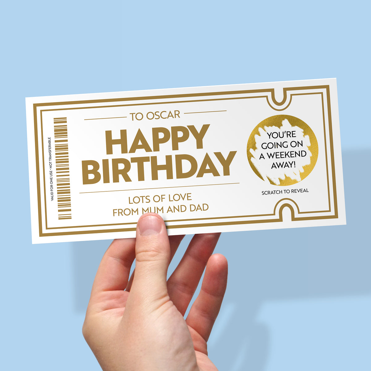 Happy Birthday Scratch Card Ticket